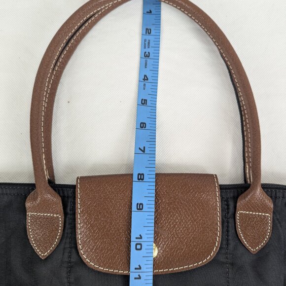 Authentic Longchamp Nylon Shoulder Handbag Black – Le Pliage Style, Must See! - Picture 14 of 14